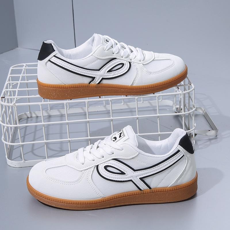 Breathable Women s Board Shoes Autumn New Lightweight Comfort Soft Sole Casual Shoes Outdoor Non Slip Soft Sole Lace Up Sneakers 36 белый