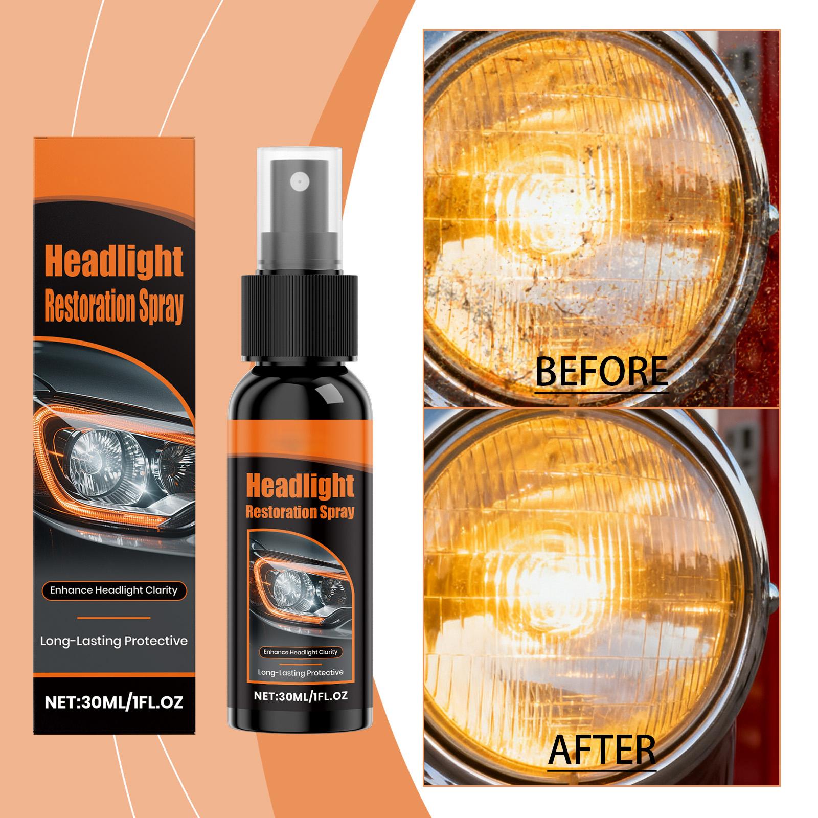 

Car Headlight Care Agent Car Headlight Stain Remover Brightener Polisher Headlight Cleaner 30ml One Size
