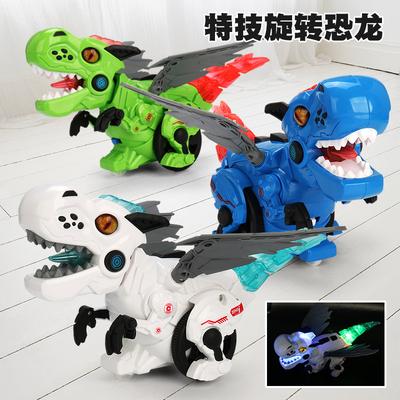 Elektrisches Stunt-Dinosaurier-Spielzeug, rotierendes mechanisches Dinosaurier-Spielzeug, Musiklicht, automatisches Gehen, Tyrannosaurus Rex, Simulations-Dinosaurier-Modell