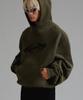 Effect Peach Skin Over Hoodie_Khaki Brown