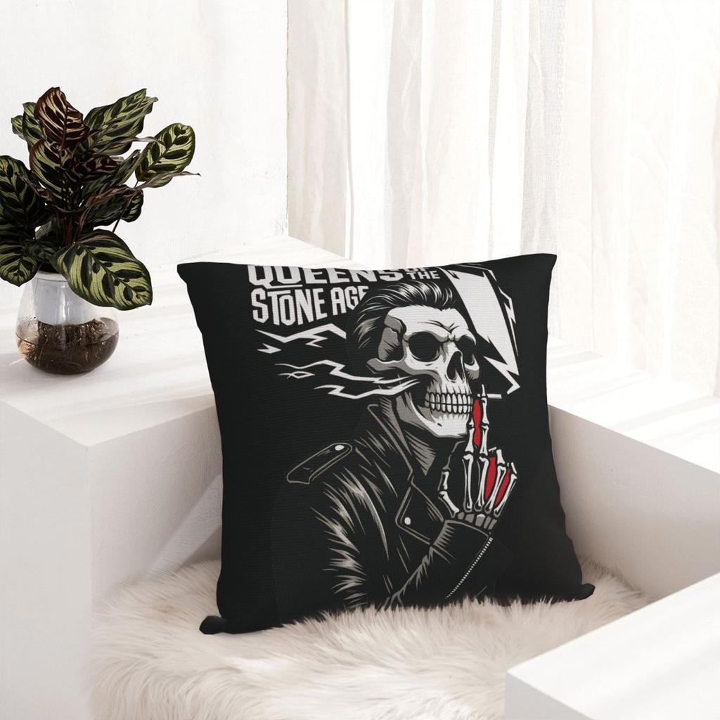 Queens Of The Stone Age Music Band Pillow Cover American Rock Music Soft Pillow Case Cushion Cover Pillowcases For Home Decor