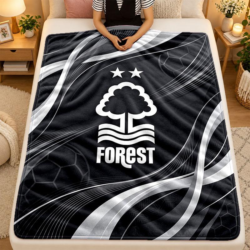 Flannel BlanketNottingham Forest Football Warm Soft Throw Blanket for Indoor Sofa Bed Living Room Use