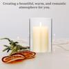 Premium Clear Glass Cylinder Cover Open Ended Tube Shade for Tall Pillar Candles Home Decor Romantic Warm Ambience
