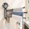 Rotating Towel Hanger Wall Mounted Bath Towel Holder Multi-Rod Towel Rack  Shower