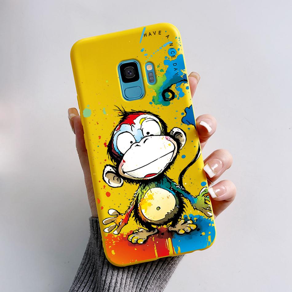 Case For Samsung Galaxy S9 S 9 Plus Phone Cover Cute Cat Cartoon Bear Frog Soft TPU Coque For Samsung S9 Bumper S9+ S9PLUS Funda