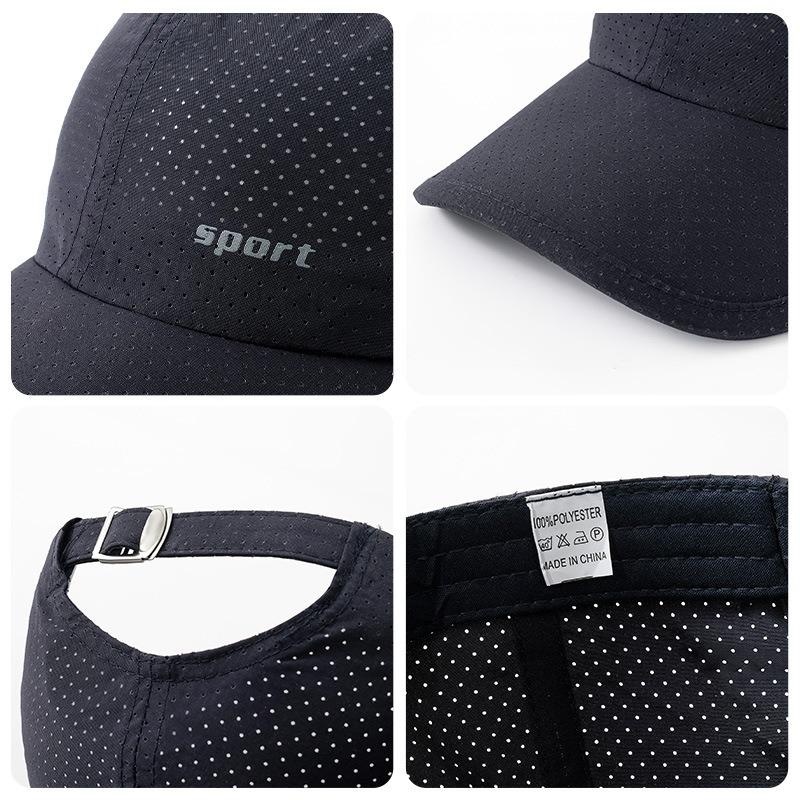 Summer sunscreen quick-drying soft top baseball cap thin breathable outdoor leisure travel shading cap men's and women's mesh