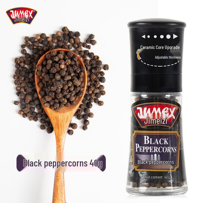 JIMEIZI Black Peppercorns with Grinder