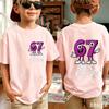 Summer New Children's T-shirt Casual Fashion Kids Clothing 67 Six Seven Cute Print Trendy Boys Girls Y2k Short Sleeve Tees Tops