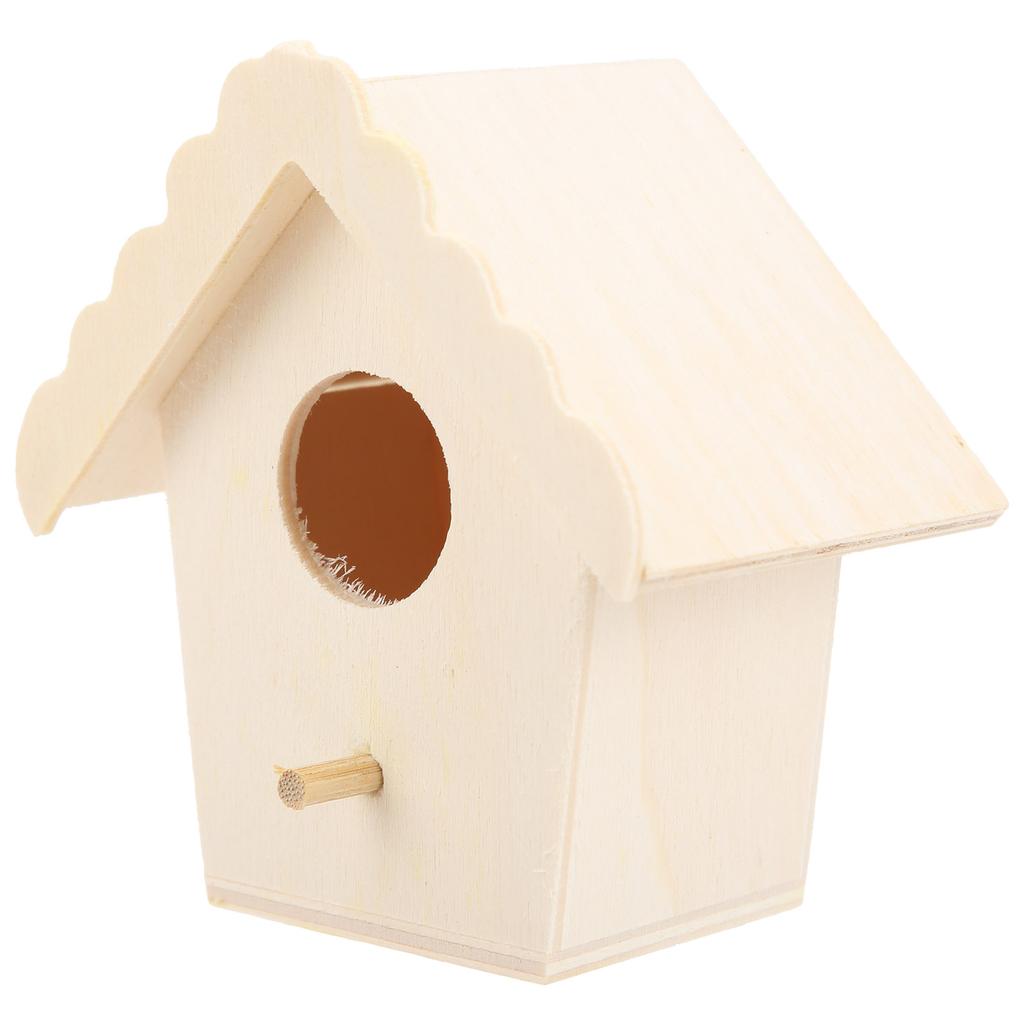 DIY Wooden Birdhouse Handmade Wooden Birdhouse Pure Natural Composite DIY for Home for Indoor Decoration for Outdoor Gardening