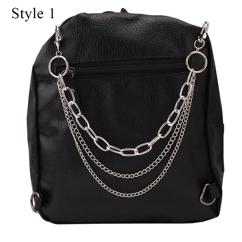Multi-layer Metal Charms Bag Chain Cross Pendant Backpack Decoration DIY Exquisite Pearl Purse Chain Women Men Bag Accessories