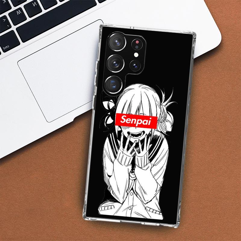 Sugoi Senpai japonské pouzdro na telefon Anime Waifu pro Samsung Galaxy S24 S23 S22 Ultra S21 S20 Fe S10 Plus S10E S9 S8 + Shell Coque
