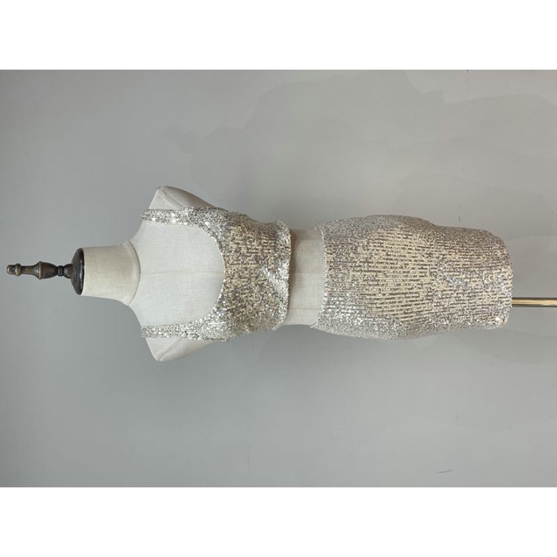 

2025 Summer New Foreign Trade Original Garment Fashion Nova Premium Nude Feel Elegant Sequins Top Pants Collection Figure color (sling) 3XL