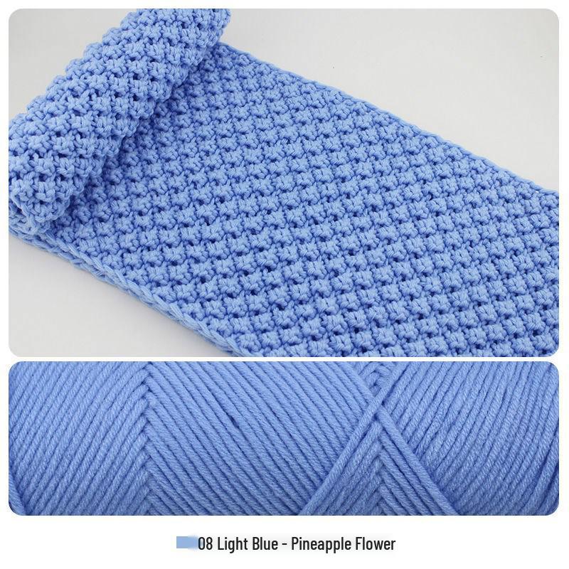 Hand-Knitted Cotton Wool Scarf Yarn for Men & Women, Coarse Wool & Milk Cotton Material, Worsted Crochet.