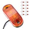 10pcs 2.5in 2LED Side Marker Light Oval Super Bright Waterproof Lamp for Car Trailer TruckAmber