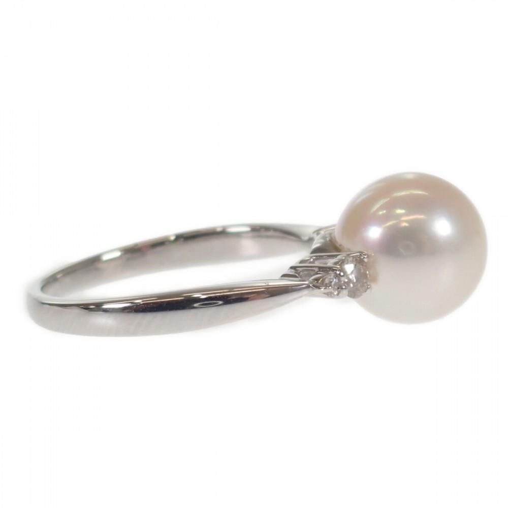 Nessuna marca #11.5(Dimensione JP) anello Pt900Platino/Perla Donna