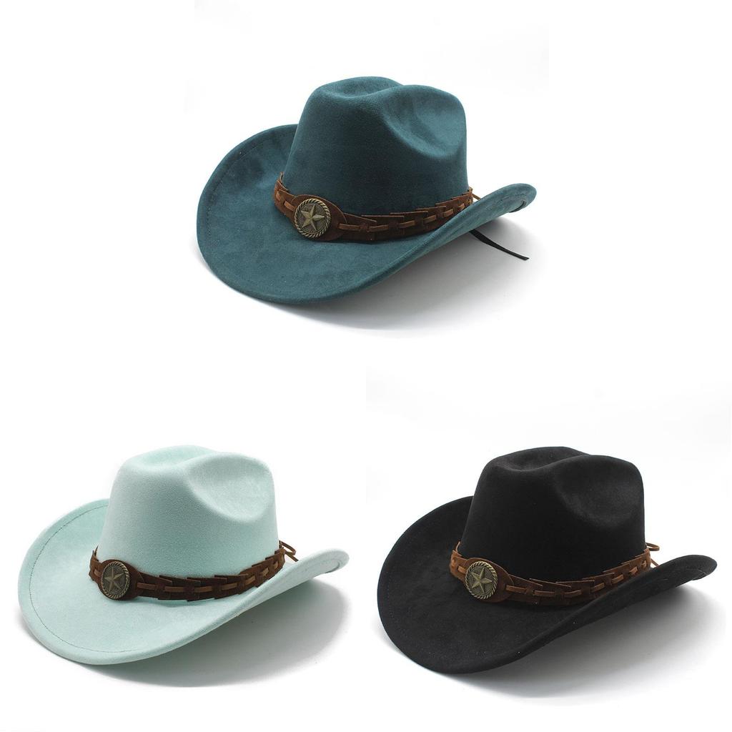 Knot Pattern Wool Felt Hat With Wide Brim For Men And Vintage Style