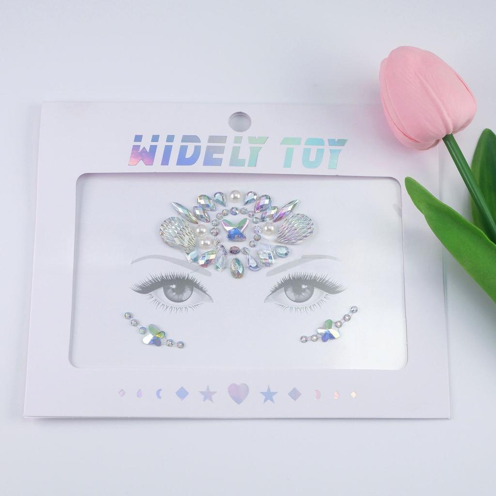 Crystal Tattoo Sticker Glitter Eyeliner Eyebrow Makeup Face Eyes Diamond Temporary Tattoo Rock Rhinestone 3D Eyeliner Stickers
