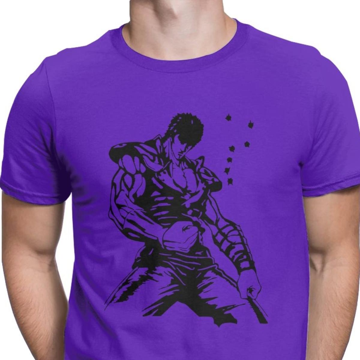 

Kenshiro Hokuto No Ken Tee Shirt Men Fist of the North Star Fashion Cotton Tees Tshirts Camisas Hombre M