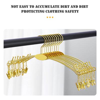 5/10pcs Cloth Hanger Portable Bathroom Metal Underwear Hangers Bra Clips Socks Panty Racks Home Drying Clothes Hanger with Clips