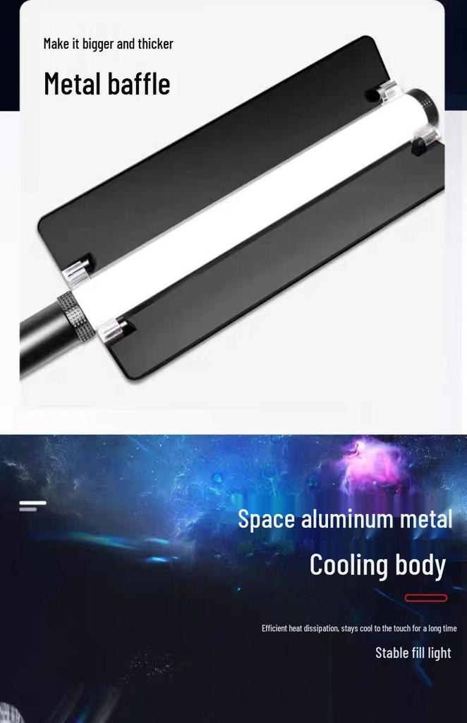 50W RGB Handheld LED Photography Light – Full Color Atmosphere and Live Broadcast Fill Light