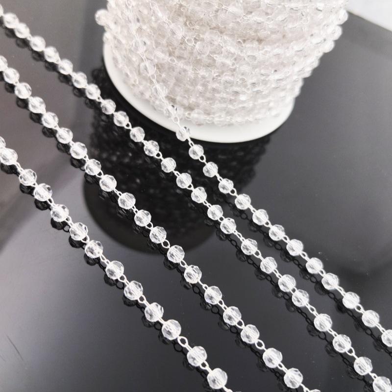 

4 мм хрустальная медная цепочка, сохраняющая цвет, для ожерелий, браслетов, шпилек и ювелирных аксессуаров своими руками 4mm