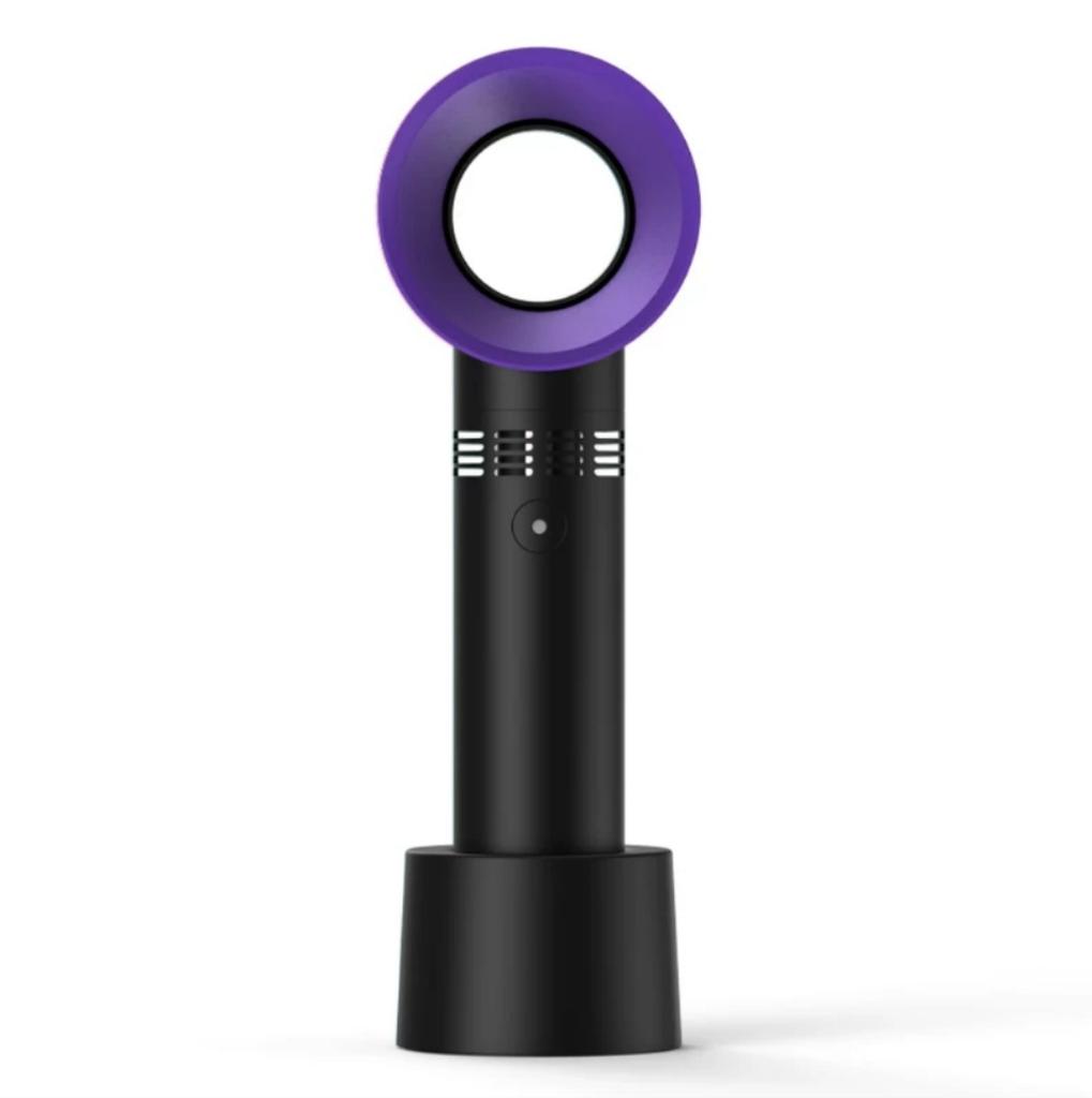 Nou ventilator portabil de vară fără lame Mini răcitor fără frunze Ventilator la îndemână cu 3 viteze Ventilator de răcire reîncărcabil prin USB pentru călătorii în aer liber, birou