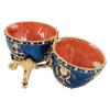 Enamel Painted Shiny Diamonds Metal Crafts Trinket Box Home Desktop Decor Ornaments