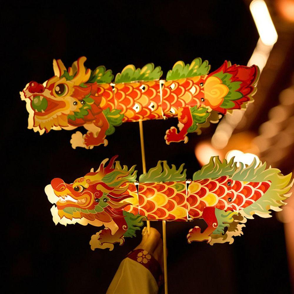 Glowing Lantern Making Material Flexible Spring Festival Dragon Decoration Lantern Festival