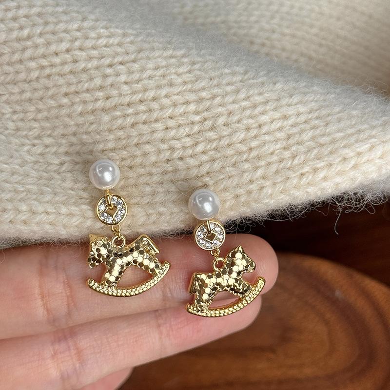 Female High-end Crushed Ice Zodiac Earrings