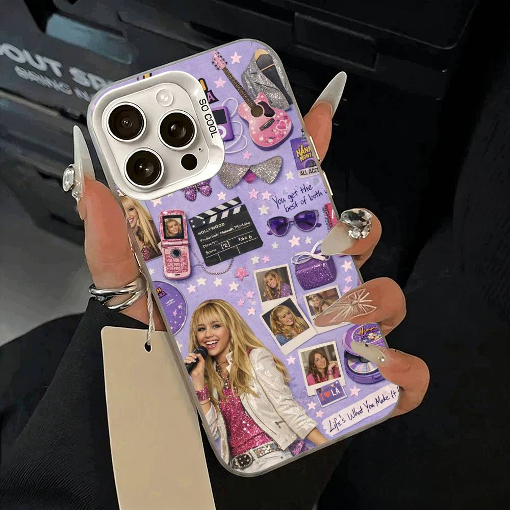 H-Hannah-M- Montana Phone Case For IPhone 17 Air 16 15 14 13 12 11 Pro Max White  Sliver  Hard Cover