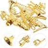 14pcs Christmas Musical Instrument Ornaments Mini Trumpet Saxophone Guitar Model Tiny Instruments Set Xmas Tree Hanging Decorations Music Party