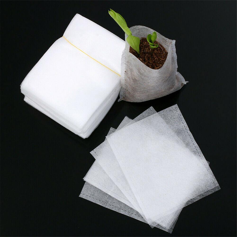 Biodegradable Non woven Grow Bags 100pcs Nursery Bags for Sustainable Planting