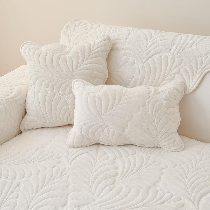 Autumn and Winter New Sofa Cushion Crystal Velvet Embroidered Sofa Cushion Winter Thickened Warm Modern Simple Non-slip Cushion