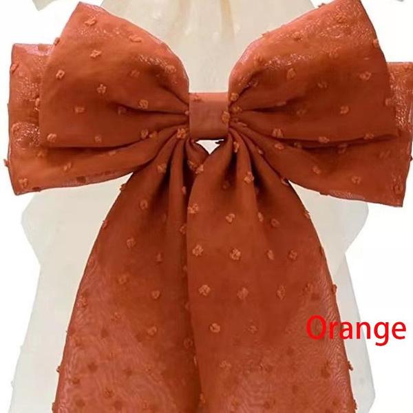 Chiffon fabric bow hair clip retro style hair clip spring clip hair accessories