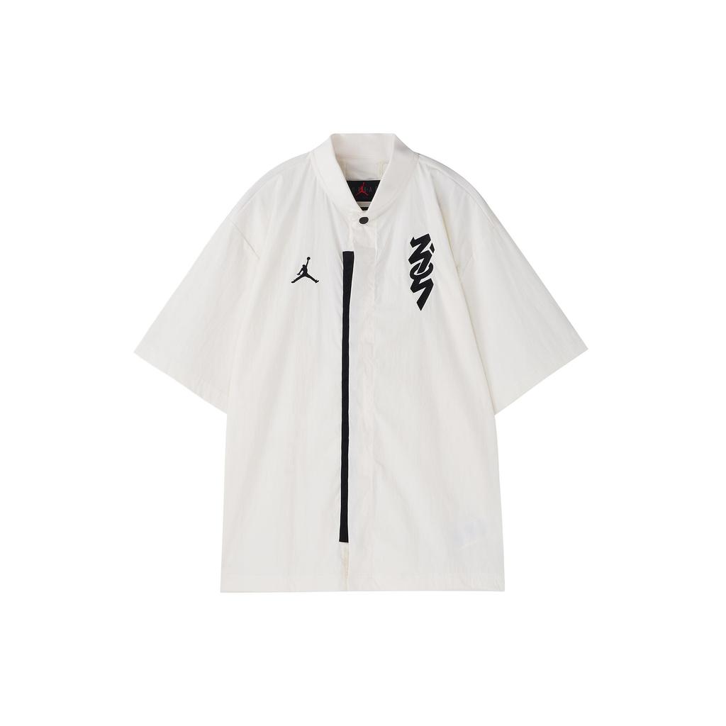 Jordan Zion Shirts Men's White Lapel Moderate Other DR2173-133