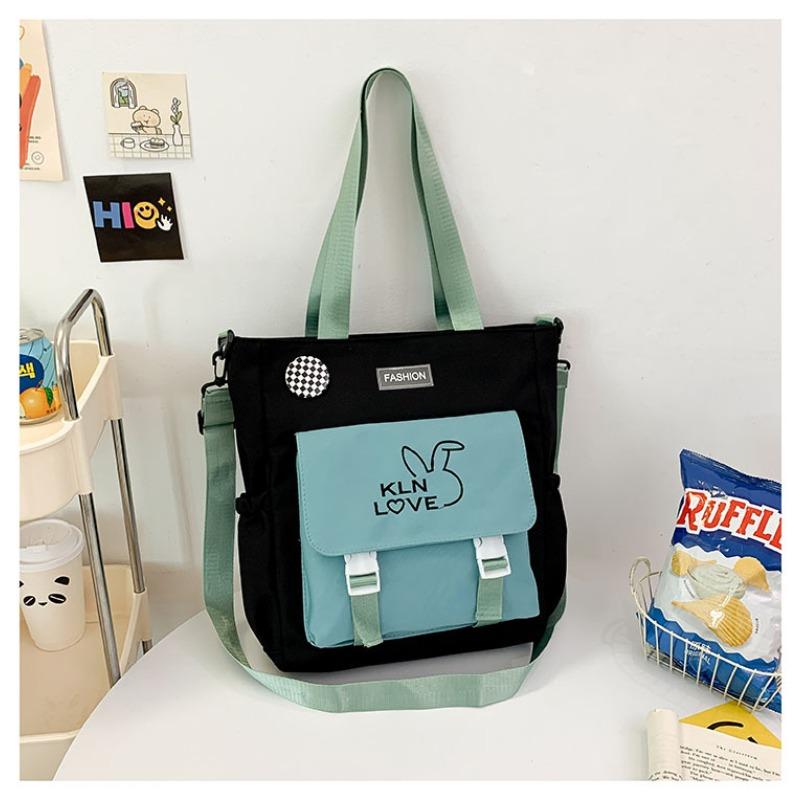 Large Capacity School Bag Korean Style Ins Style Casual High School Student Shoulder Bag Tutoring Bag