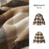 Semir Men's Winter Plaid Wool Blend Shirt Jacket