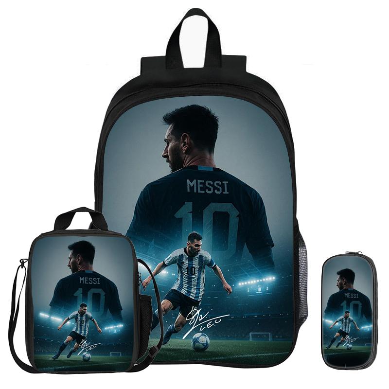 Sacs à déjeuner Sport Football Sacs de conservation alimentaire M-Messi Sac isotherme Étoile de football Contenant isotherme pour déjeuner Sac fourre-tout étanche Boîte à lunch
