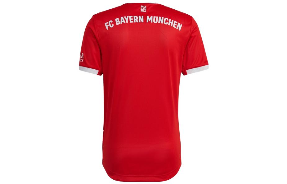 adidas Bayern Munich Black Soccer Jerseys Men's Red Moderate Straight Fit HT4825