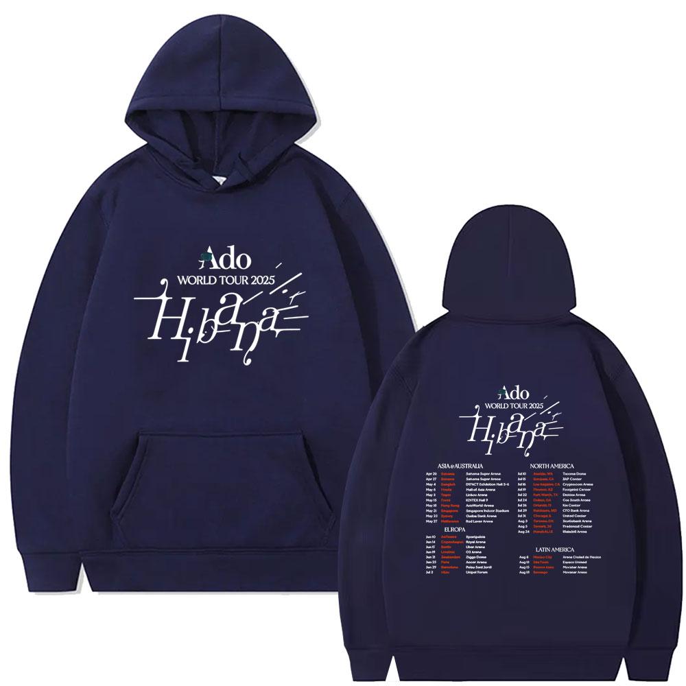 Ado Welttour Hibana Doppelseitiger Druck Hoodie Herren Damen Mode Japanischer Stil Kapuzen Trainingsanzug Männlich Vintage