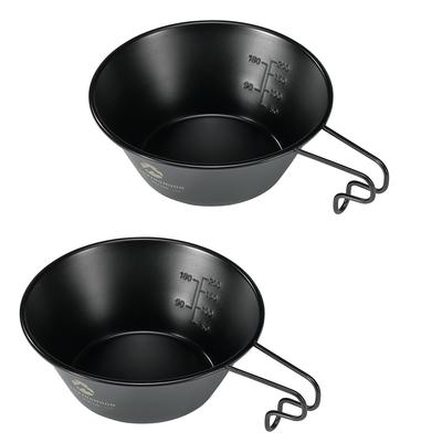CAMPING MOON Sierra Cup, Black, Stainless Steel, 310ml, Set of 2, BKS-220-2P