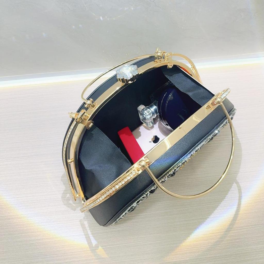 High-End Rhinestone Suitcase Handbag: Large Capacity Tote & Crossbody Evening Bag Set