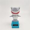 Car Ornament Dashboard Bobbling Dancing Toys Solar Powered Shark Shaking Head Toy Solar Swing Shark