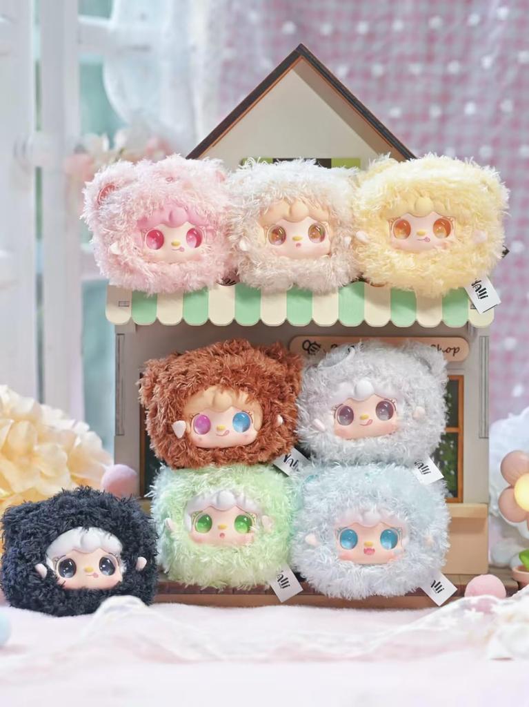 Yooki Danichidan Bear Plush Blind Box  8 Designs + 2 Secret Features  Soft Dumpling Shape with Fluffy Fur  Includes Rare Electroplated Eyes and Odd