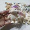 1Pc Forest Family Animal Figure Rabbit Bear Dog Flocked Shaggy Figurine Animal Model Toy For Kid Factory Defects