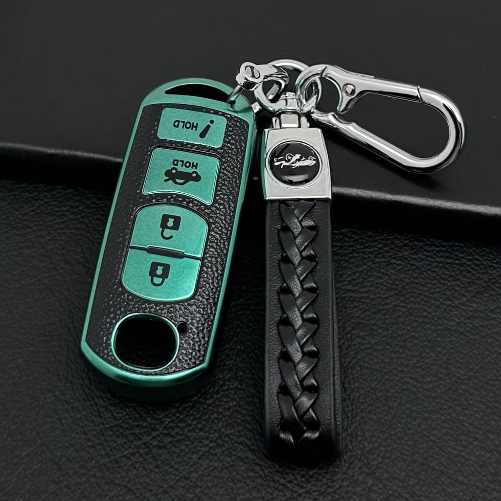 Funda para Llavero con Llavero para Mazda 3/6/8 Para Miata MX-5 CX-3 CX-5 CX-7 CX-9 RX-8 Accesorios para Coche Protector de Llave