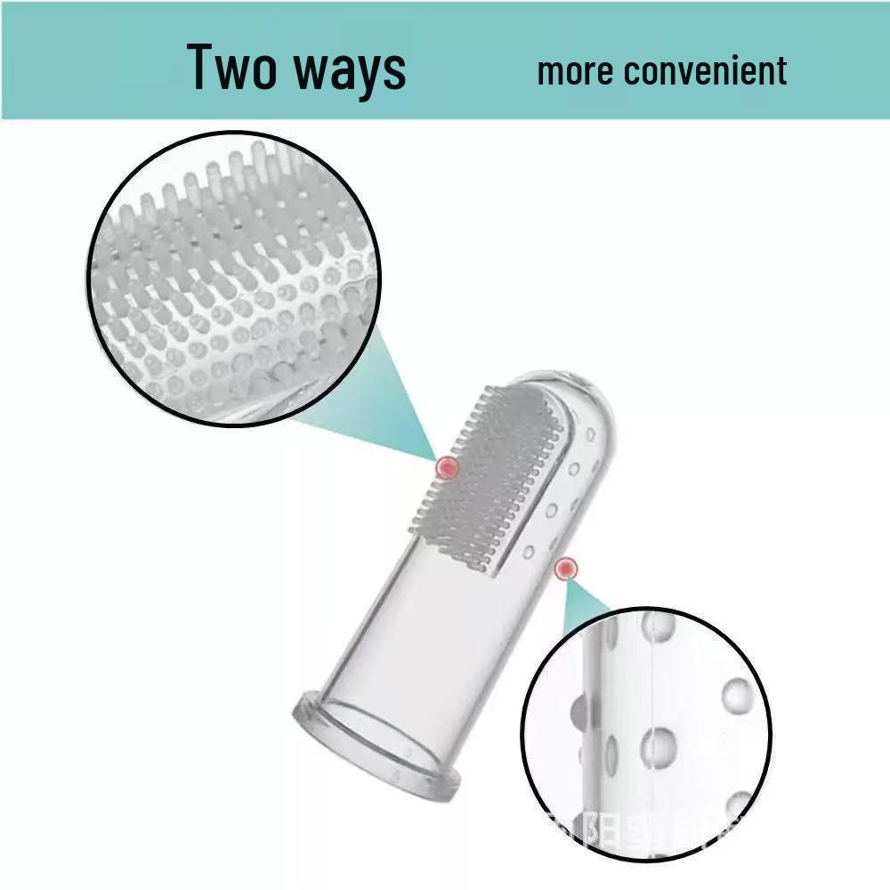 Pet Silicone Finger Toothbrush for Cats & Dogs - Soft, Food-Grade Gum Care Brush