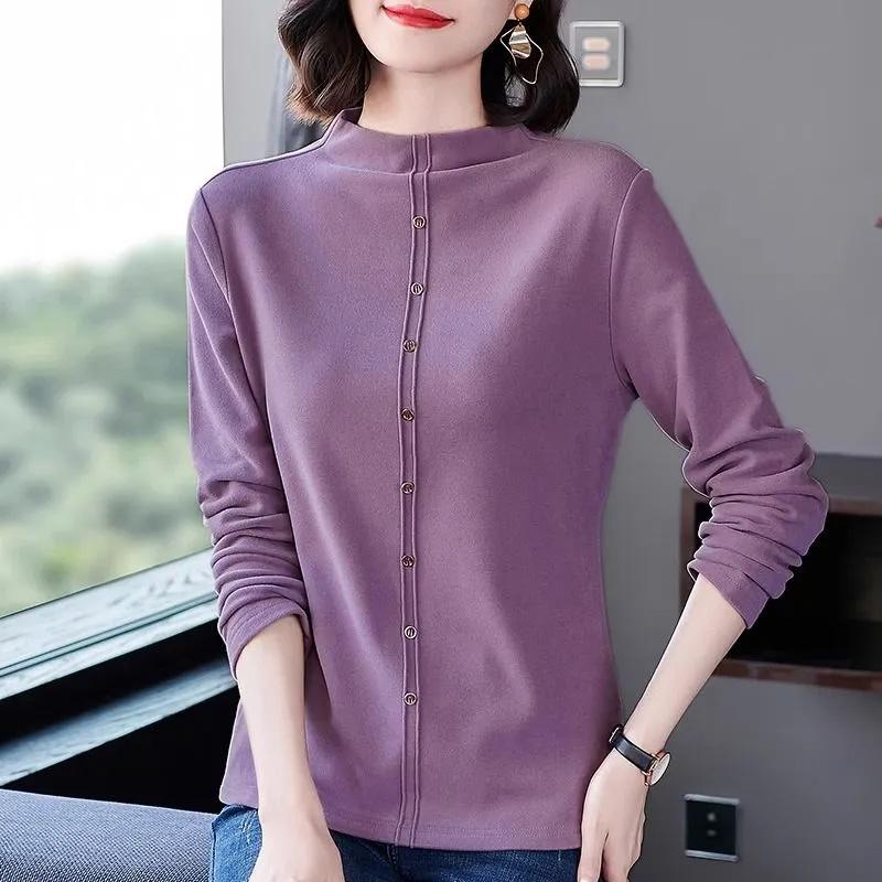 Sweatshirt for Women Cotton Loose Oversized  Fleece Thickened Comfortable High Neck Casual Pullover Top Sweatshirt