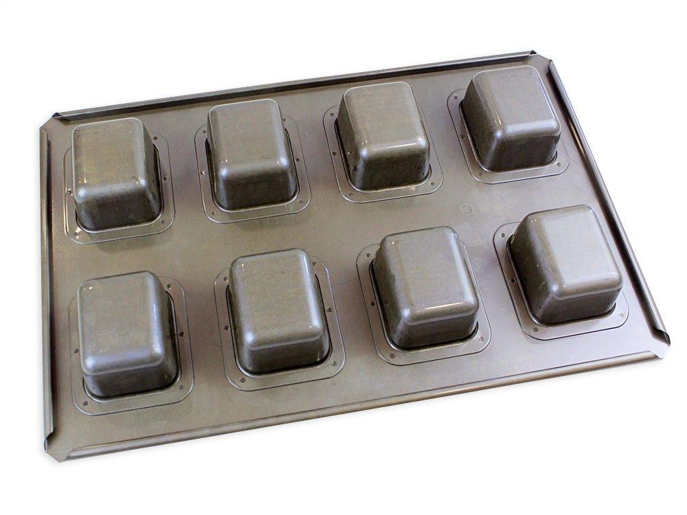 Mamapan Chiyoda Silicone-Coated Bread Mold, S-Hole (Square), 8-Piece Set