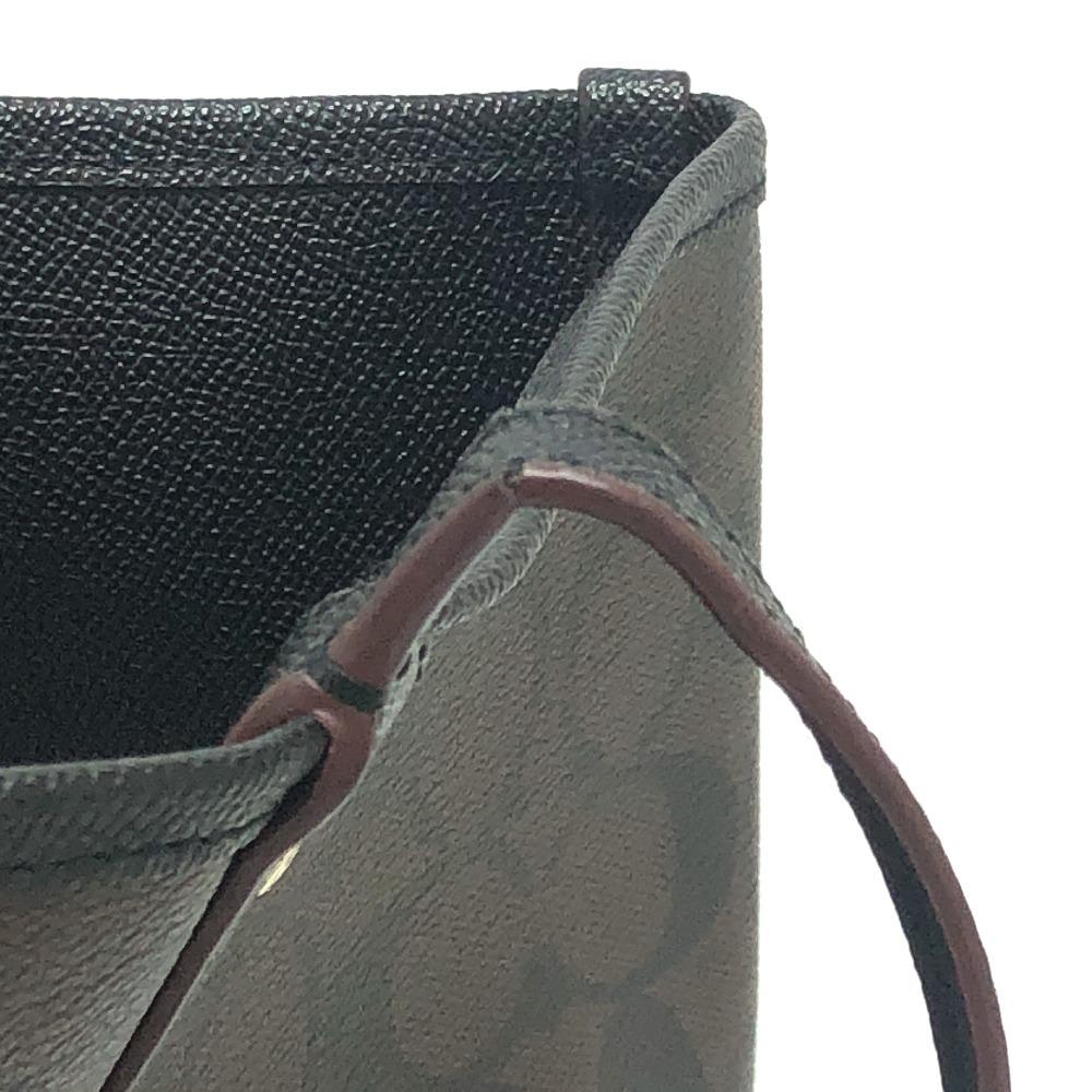 COACH Signature Bag Hand Bag Shoulder Tote Bag PVC Brown